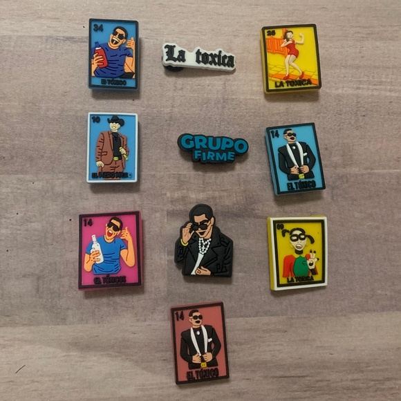 Grupo Firme Croc Charms 10pc NEW - Picture 1 of 3